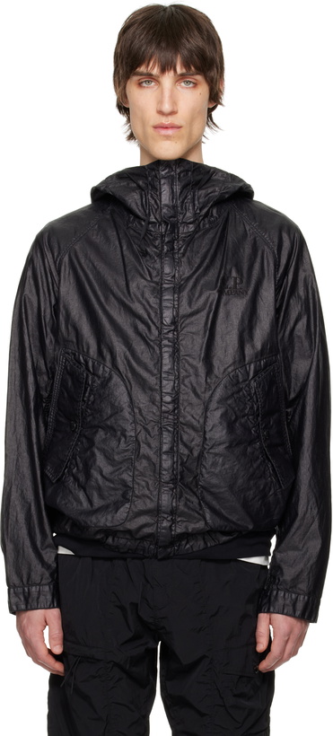 Photo: C.P. Company Black Lino Wax Goggle Jacket