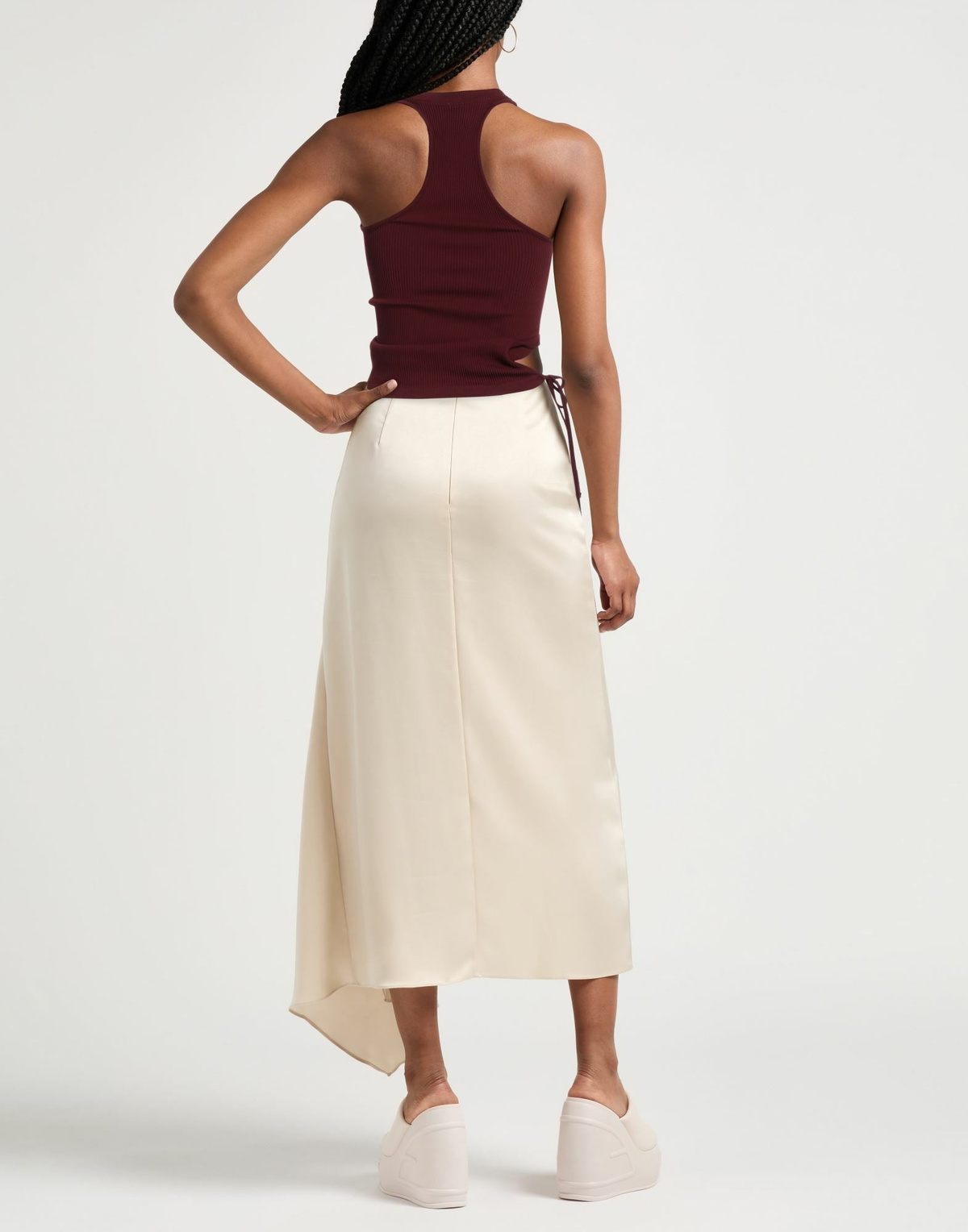 Andreādamo Womens Top in Burgundy