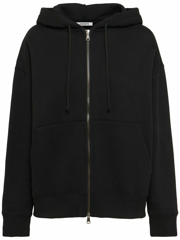 Photo: ANNAGRETA Grace Full-zip Cotton Sweatshirt Hoodie
