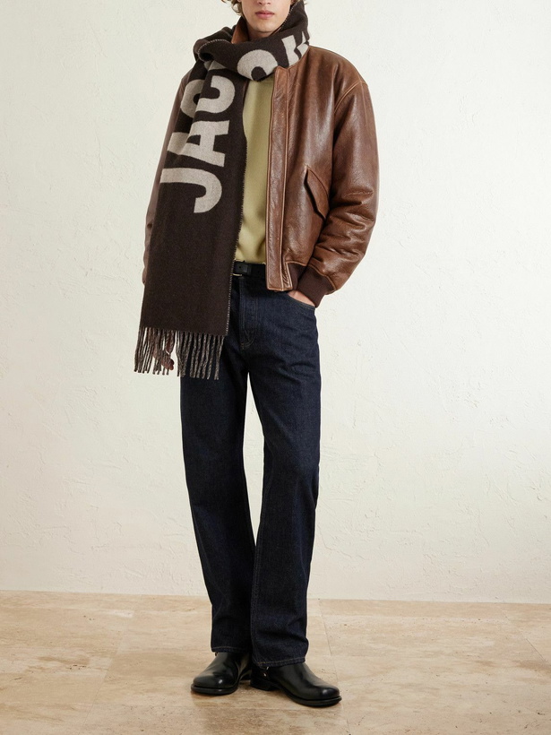 Photo: Jacquemus - Logo-Print Fringed Wool Scarf