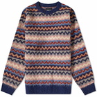 Howlin by Morrison Men's Howlin' Cosmic Fantasies Zig Zag Crew Knit in Mercury