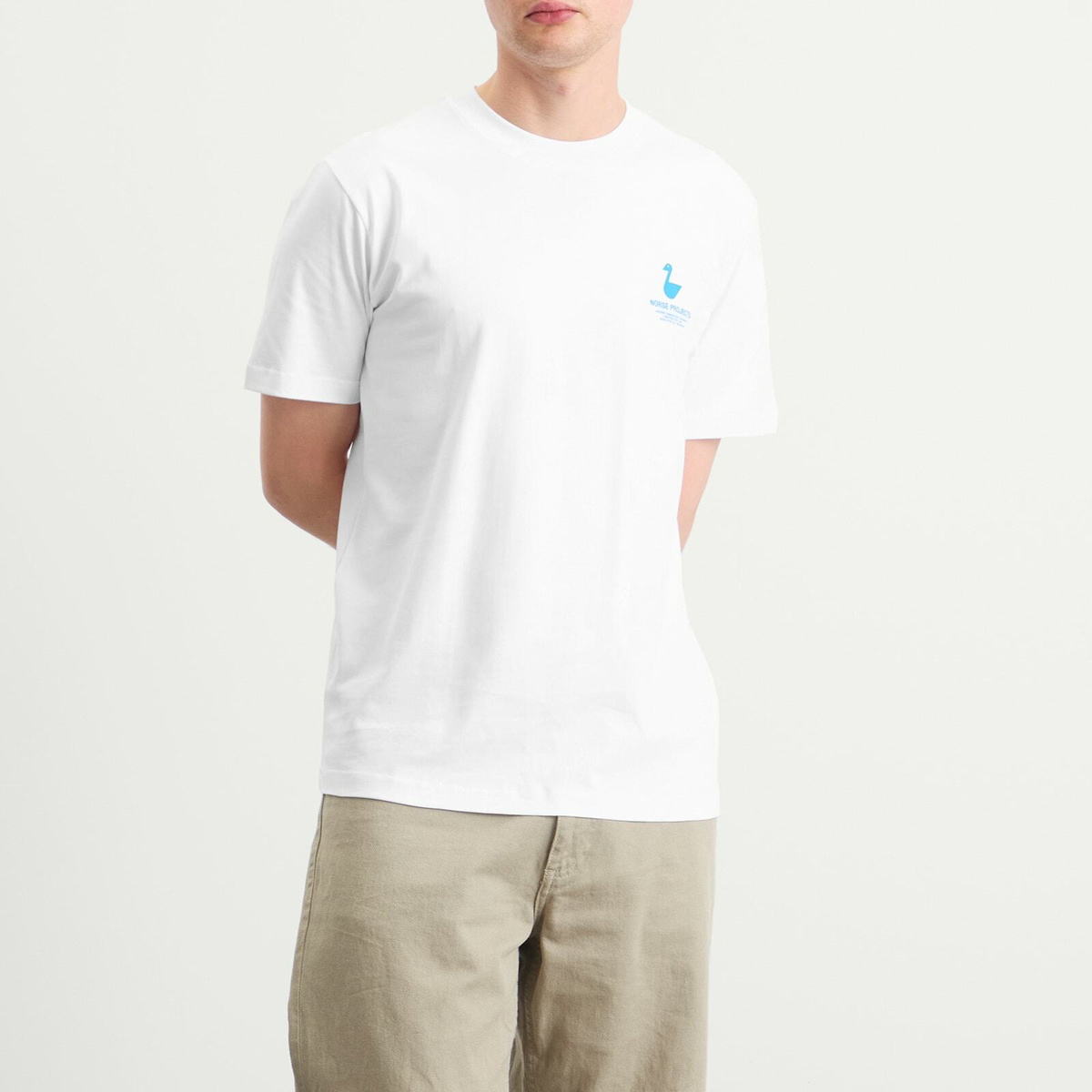 Norse Projects Men's Johannes Organic The Lakes Print T-shirt in White