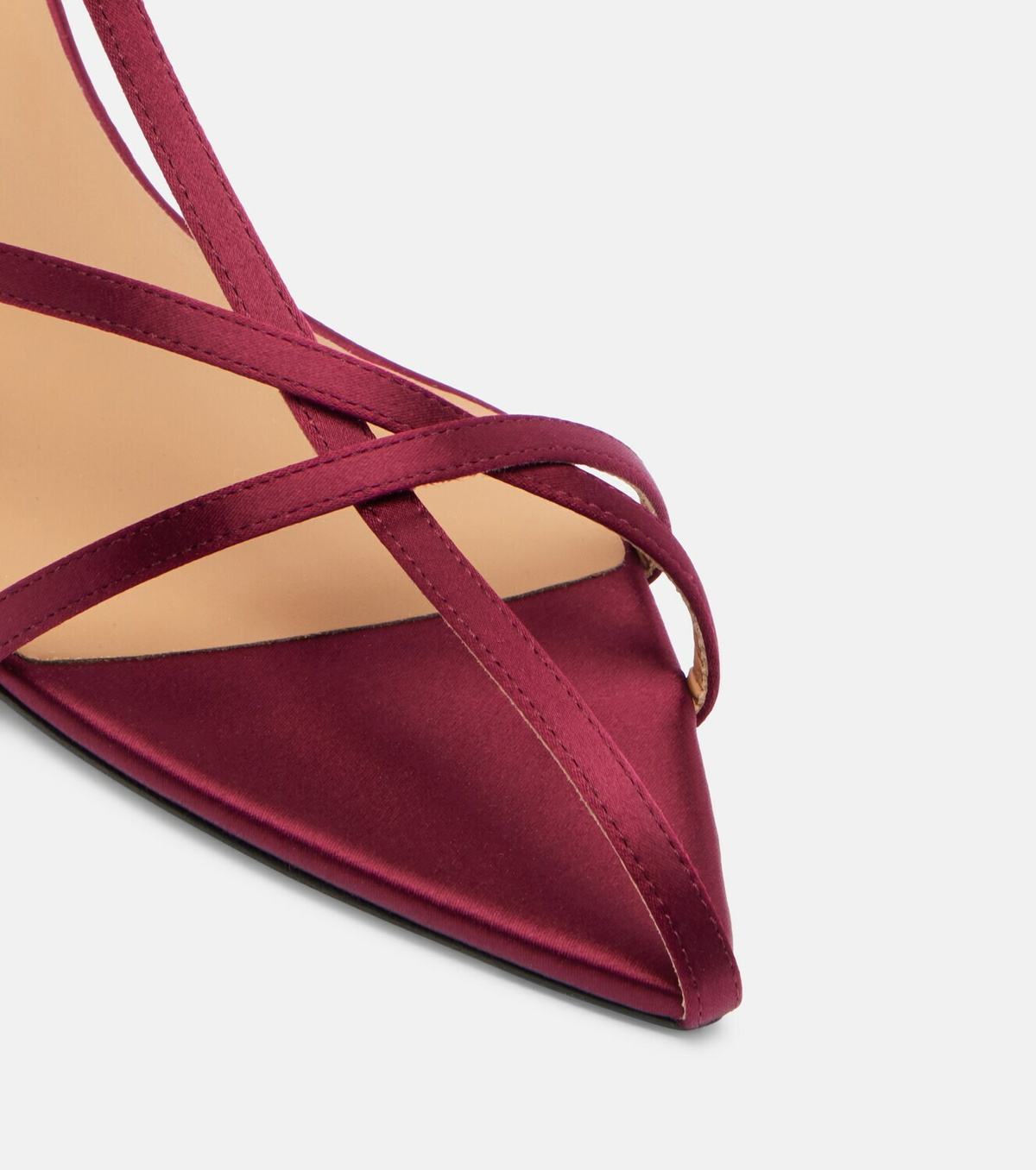 Jil Sander Cage satin and leather sandals