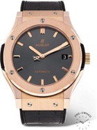 Hublot - Pre-Owned 2016 Classic Fusion Automatic 45mm 18-Karat Rose Gold and Alligator Watch, Ref. No. 511.OX.7081.LR