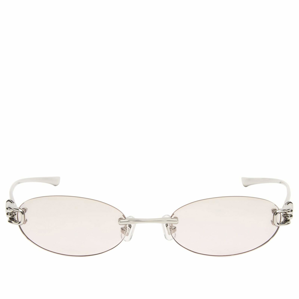 Gentle Monster Musubi Sunglasses in Silver/Brown 