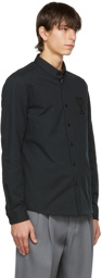 AMI Alexandre Mattiussi Black Brushed Oxford Ami de Cœur Shirt