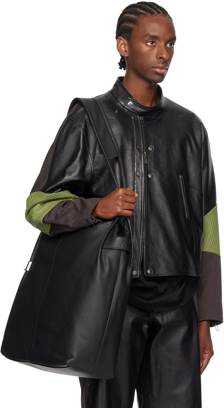 ジャケット・アウター kiko kostadinov MURAD LEATHER JACKET 48 Kiko Kostadinov Murad Leather Bomber Jacket - Men's - Cotton