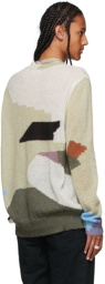 Brownstone Multicolor Mohair Camo Landscape Sweater