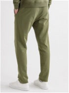 Frescobol Carioca - Thiago Slim-Fit Tapered Pintucked Cotton-Jersey Sweatpants - Green