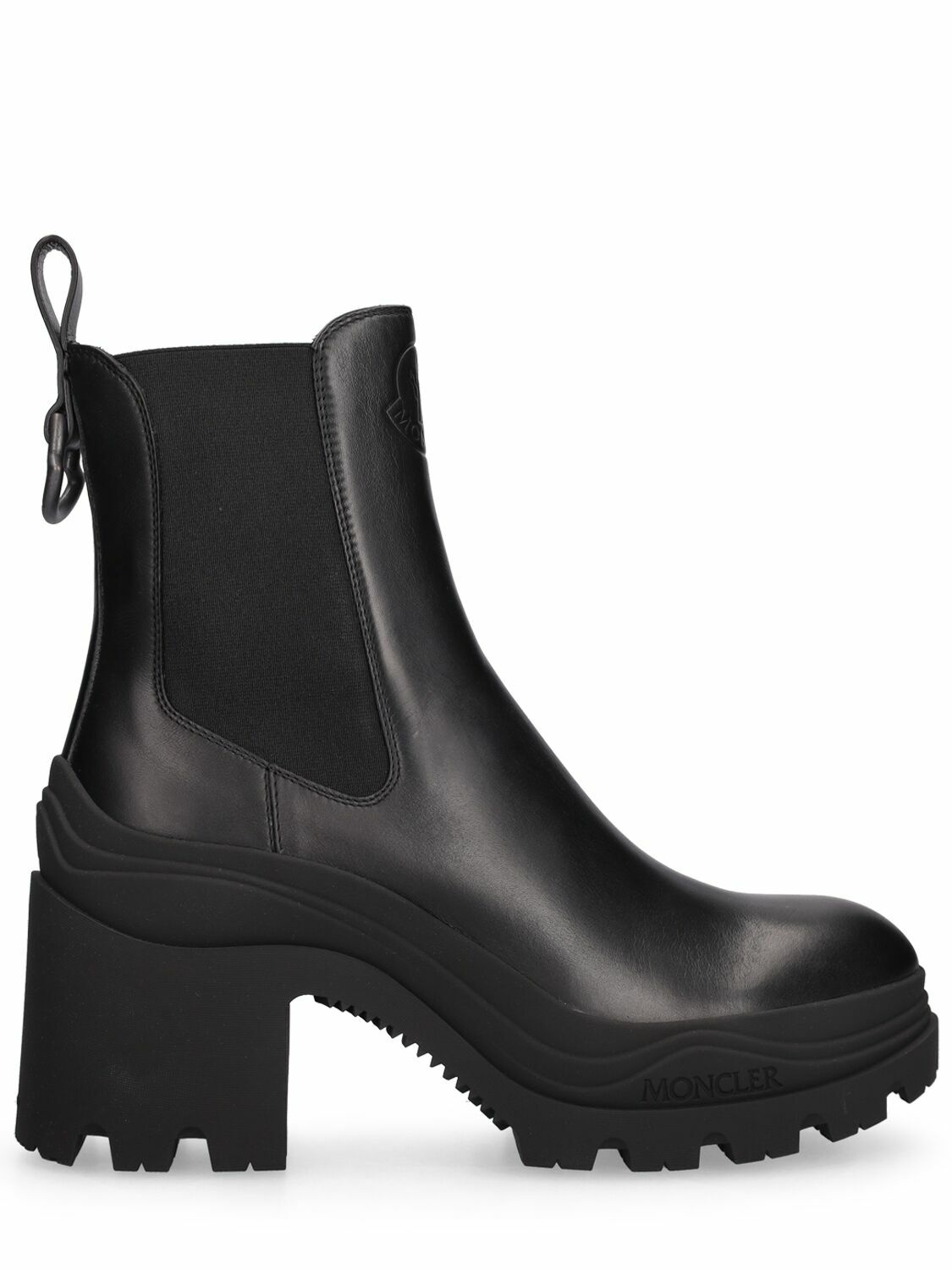 Photo: MONCLER - 80mm Envile Chelsea Leather Ankle Boots