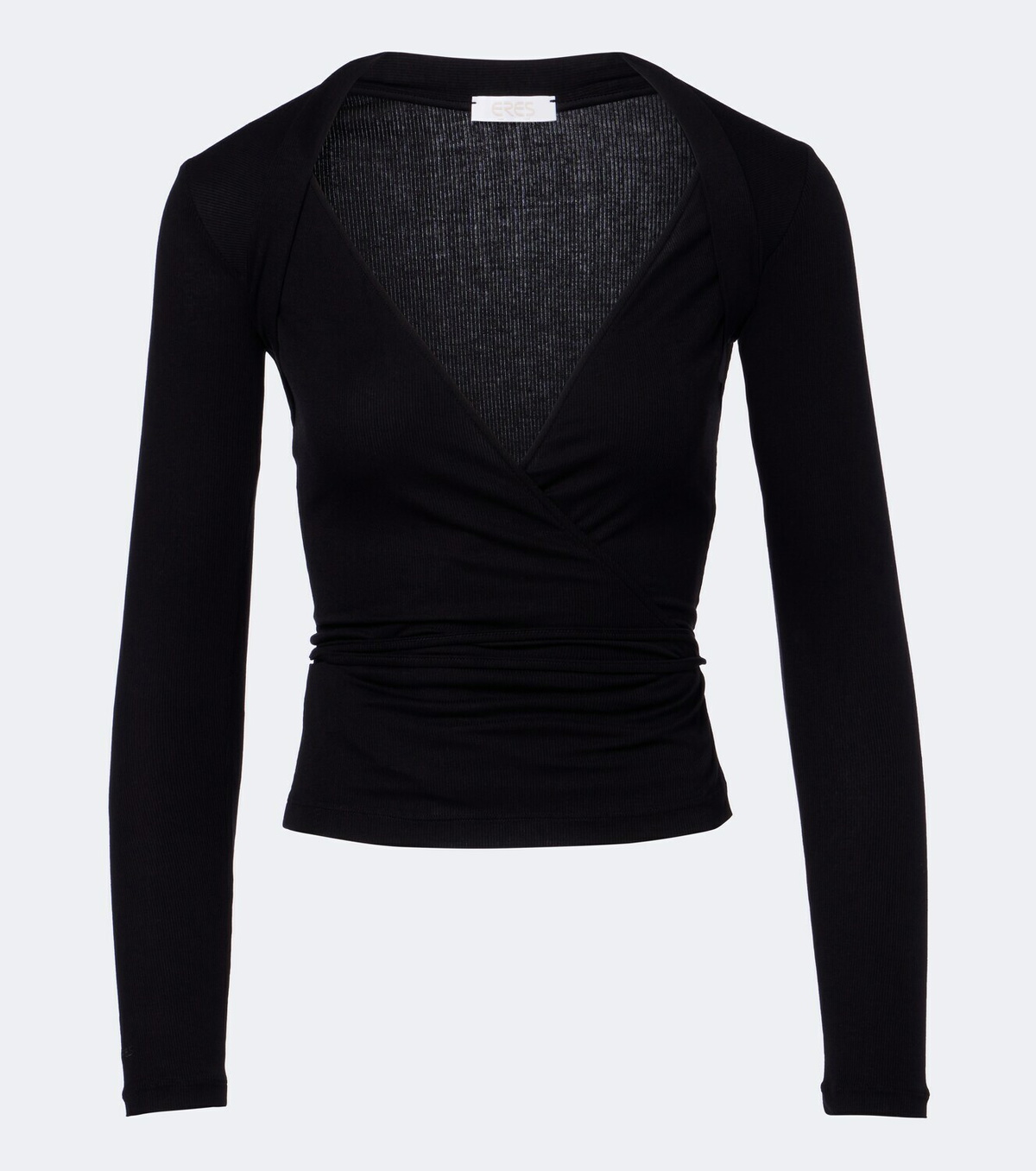 Eres Charlotte ribbed-knit wrap top