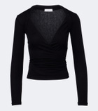 Eres Charlotte ribbed-knit wrap top