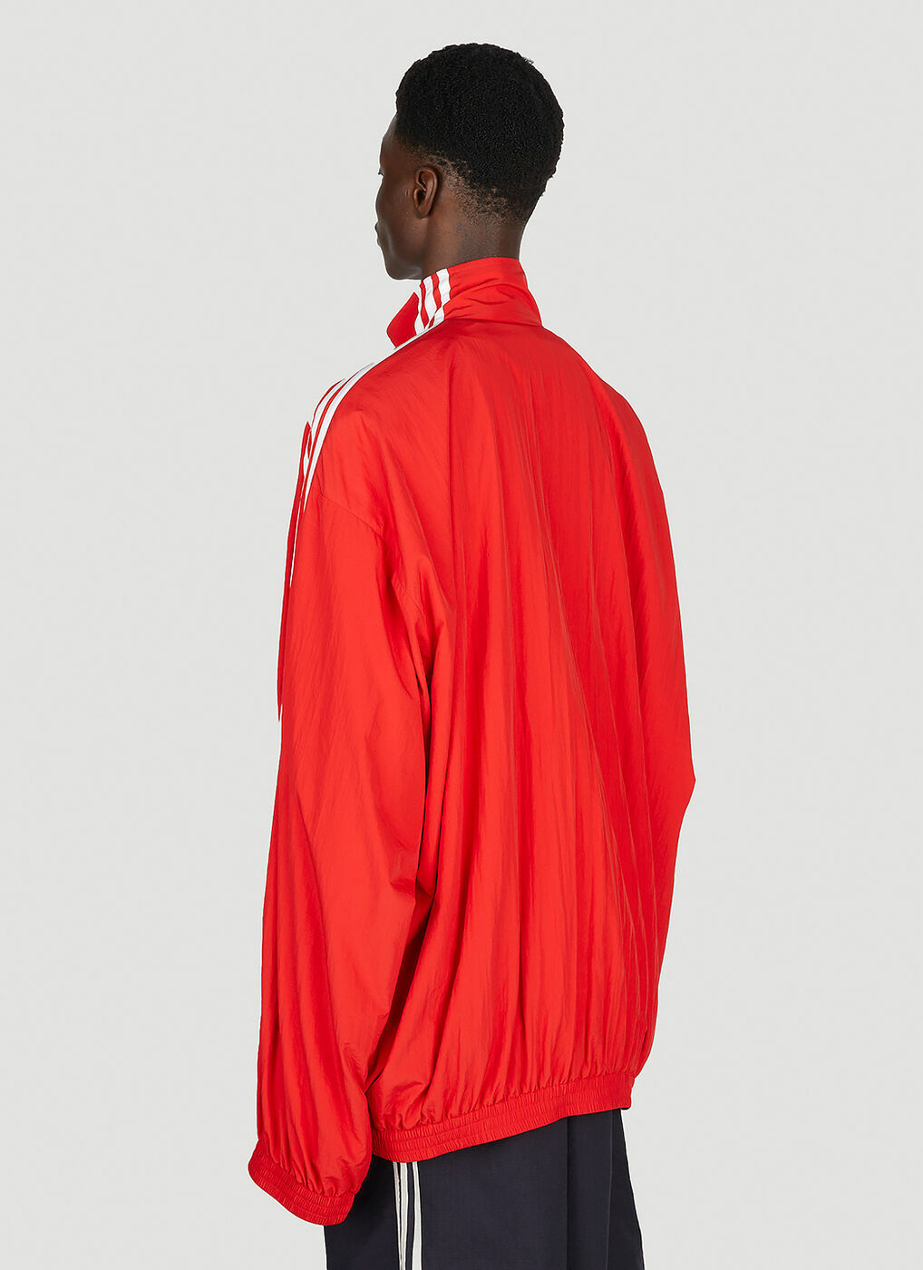 adidas x Balenciaga - Logo Print Track Jacket in Red adidas