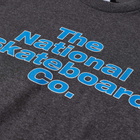 The National Skateboard Co. Men's Long Sleeve Outline T-Shirt in Charcoal Heather