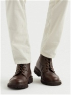 Tricker's - Grassmere Pebble-Grain Leather Boots - Brown