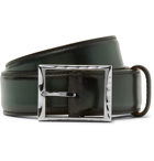 Berluti - 3.5cm Green Classic Leather Belt - Men - Green