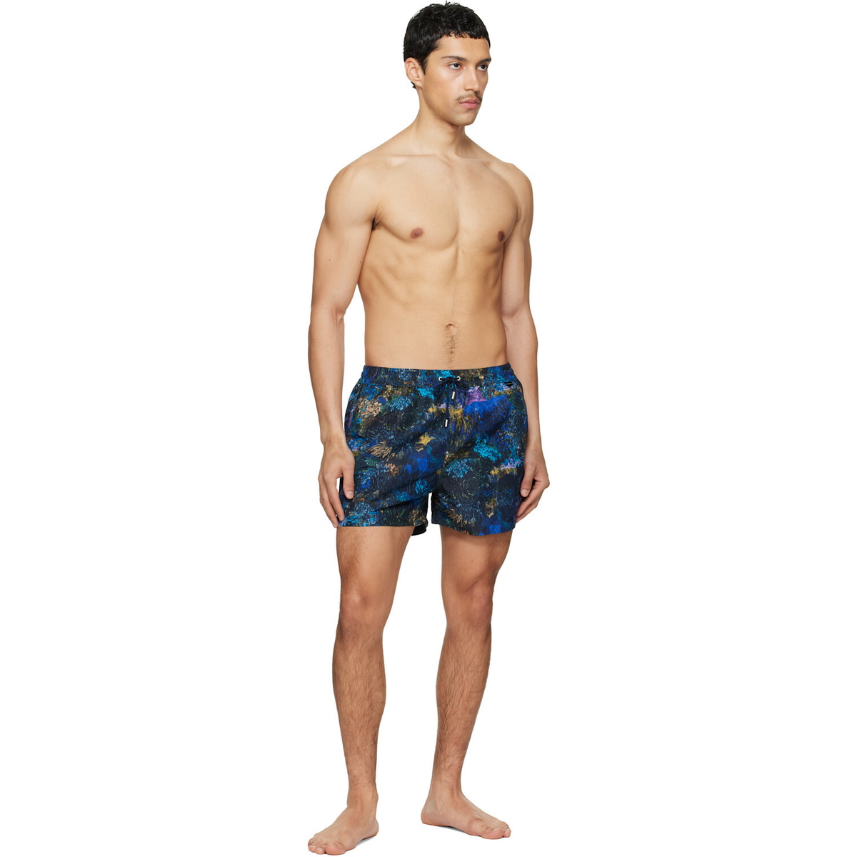 Paul Smith Blue Engrained Blue Swim Shorts