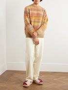 The Elder Statesman - Striped Cashmere Sweater - Brown