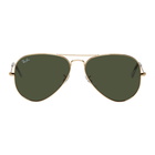 Ray-Ban Gold and Green Pilot Aviator Sunglasses