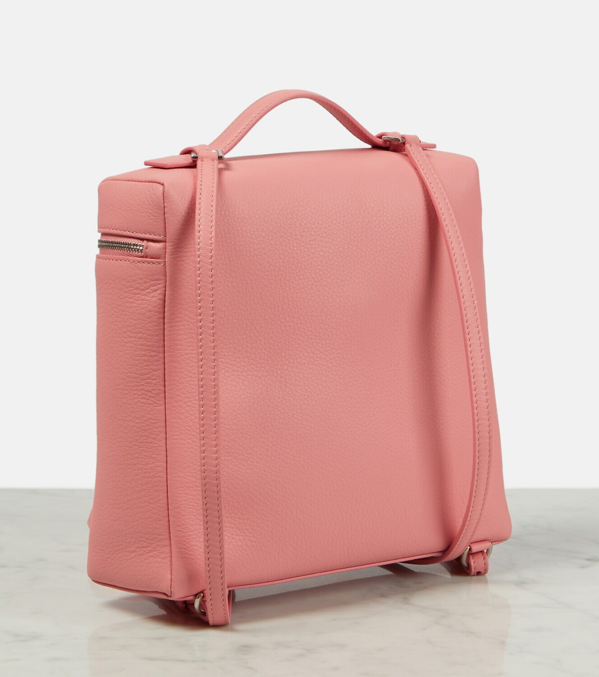 Loro Piana Leather Extra-pocket Backpack