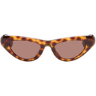 Bottega Veneta Brown Curvy Sunglasses