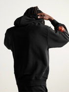 ON - Club Logo-Print Organic Cotton-Blend Jersey Hoodie - Black