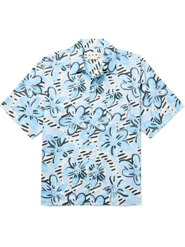 Photo: MARNI - Floral-Print Poplin Shirt - Multi - IT 50