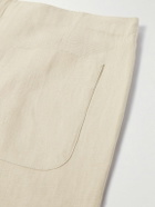 Stòffa - Straight-Leg Linen Drawstring Shorts - Neutrals