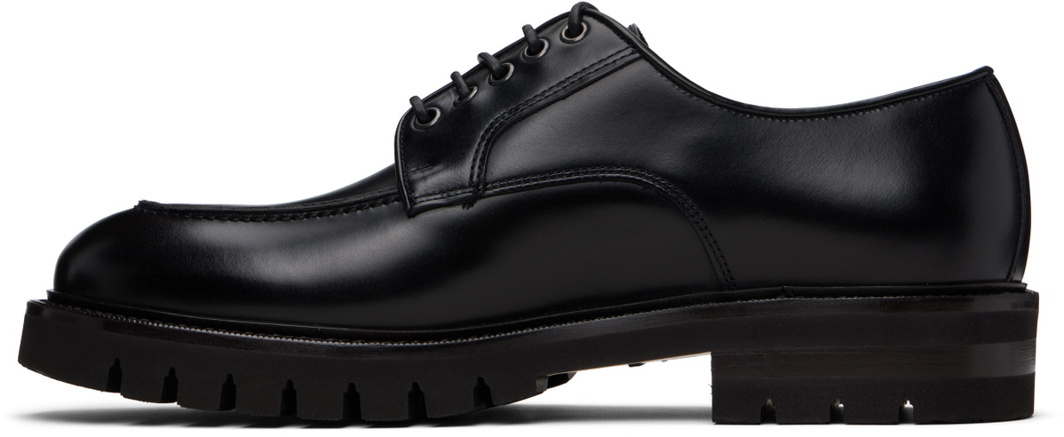 Ferragamo Black Lace Up Derbys