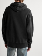 Givenchy - Logo-Flocked Printed Cotton-Jersey Hoodie - Black