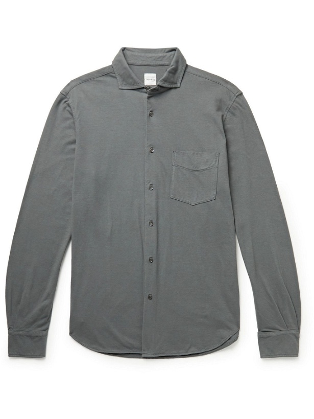 Photo: Aspesi - Garment-Dyed Cotton-Jersey Shirt - Gray