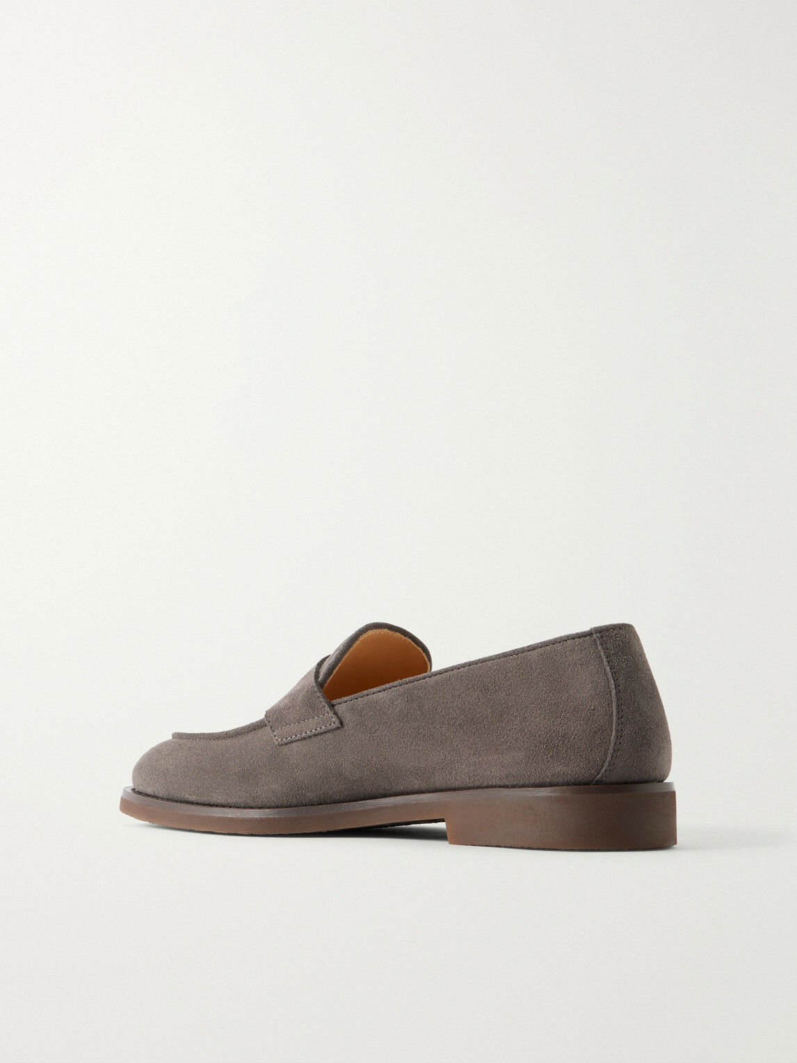 Brunello Cucinelli - Flex Suede Penny Loafers - Brown