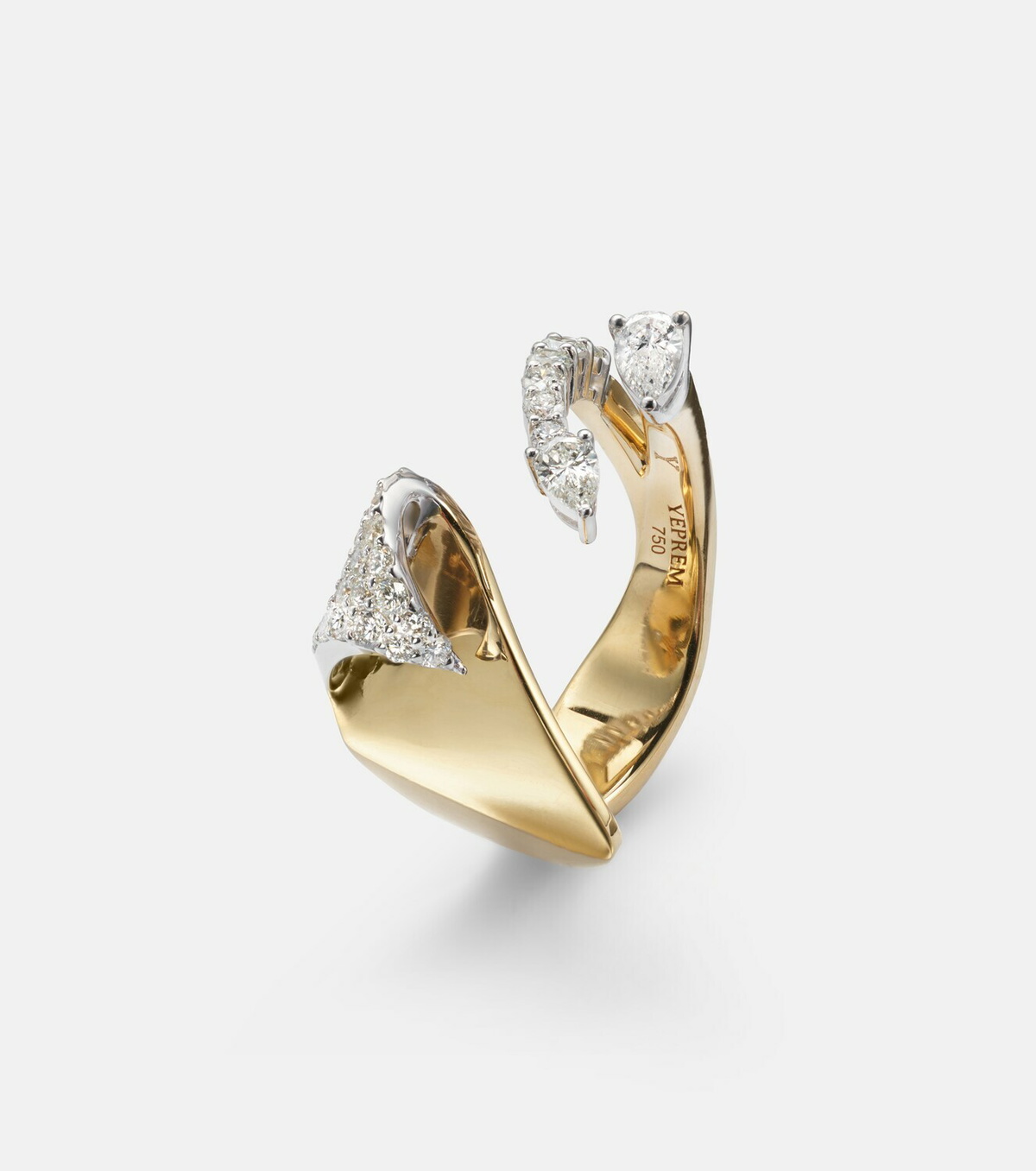 Yeprem Golden Strada 18kt gold ring with diamonds