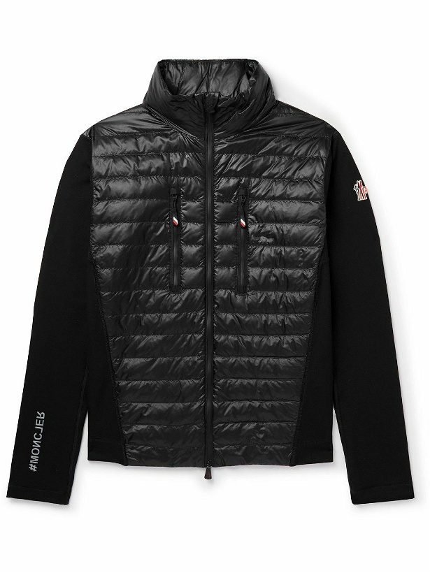 Photo: Moncler Grenoble - Slim-Fit Quilted Ripstop and Jersey Down Jacket - Black