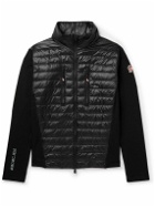 Moncler Grenoble - Slim-Fit Quilted Ripstop and Jersey Down Jacket - Black