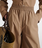 Loewe High-rise cotton-blend culottes