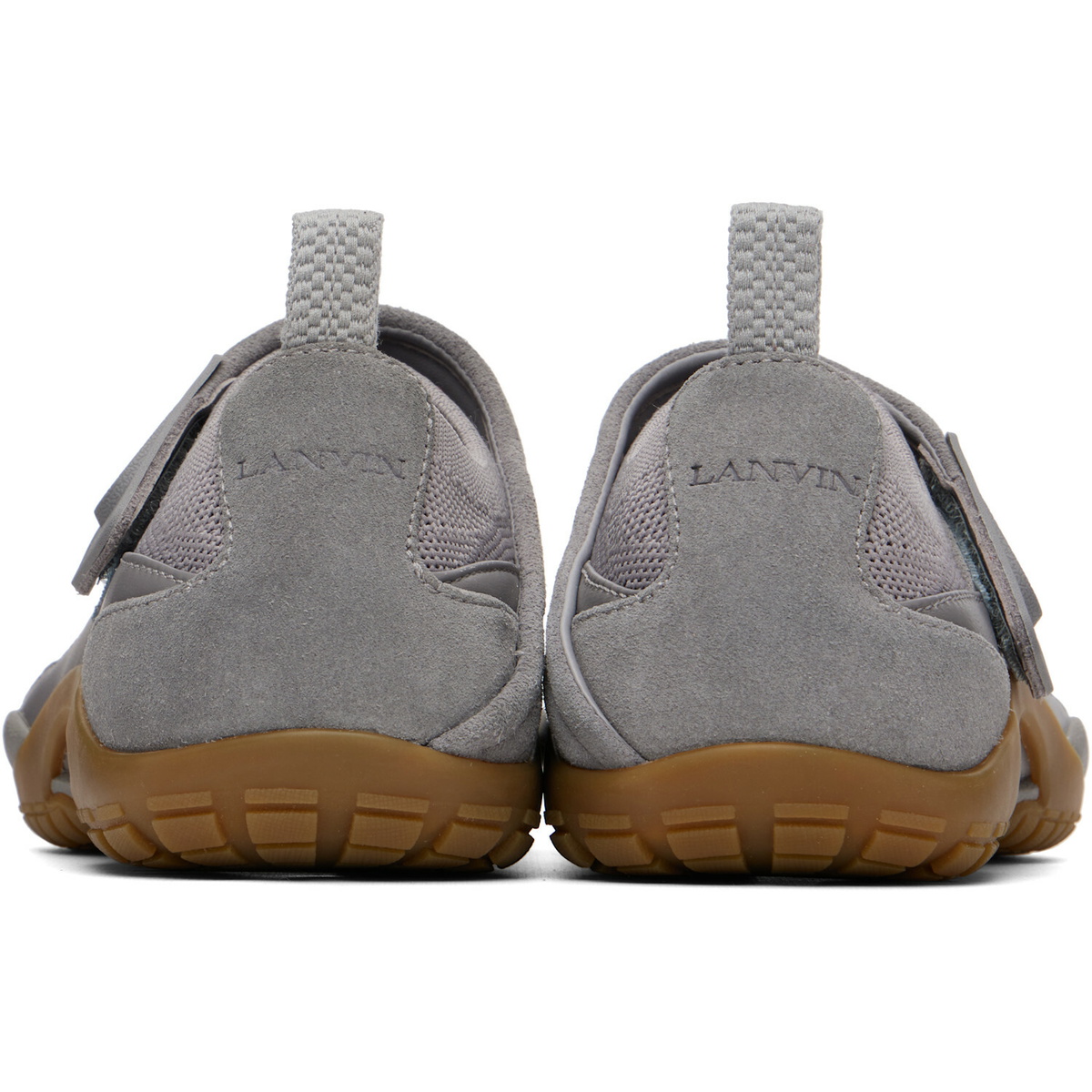 Lanvin Gray LNV1 Knit & Suede Sneakers