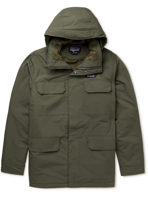 Photo: Patagonia - Isthmus Padded Recycled NetPlus Hooded Parka - Green