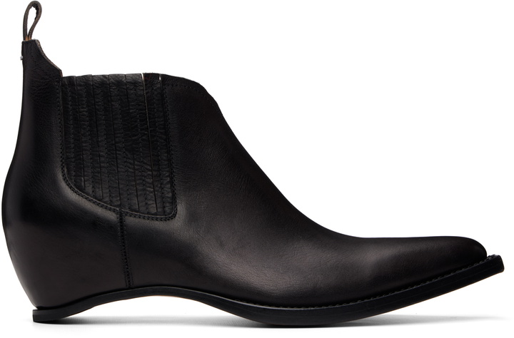 Photo: Maison Margiela Black Heel-less Western Chelsea Boots