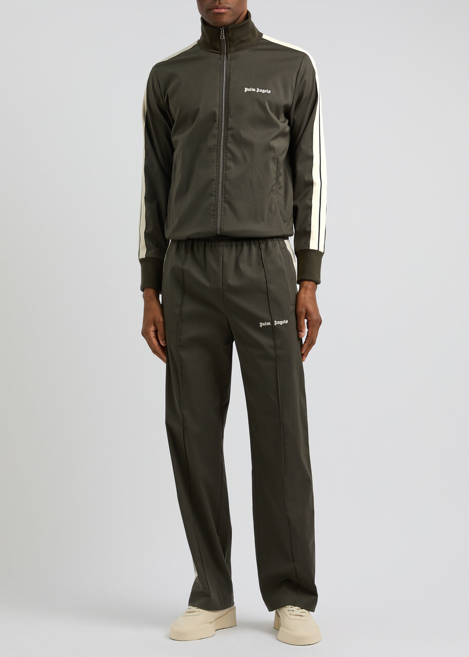 借金返済Flex  Palm Angels ジャージセットアップ Palm Angels Striped Twill Track Pants Olive Palm Angels