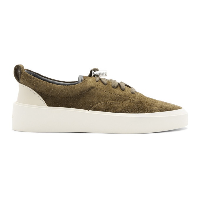 Photo: Fear of God SSENSE Exclusive Khaki Suede 101 Lace-Up Sneakers