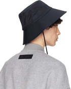 JW Anderson Navy Logo Shade Bucket Hat