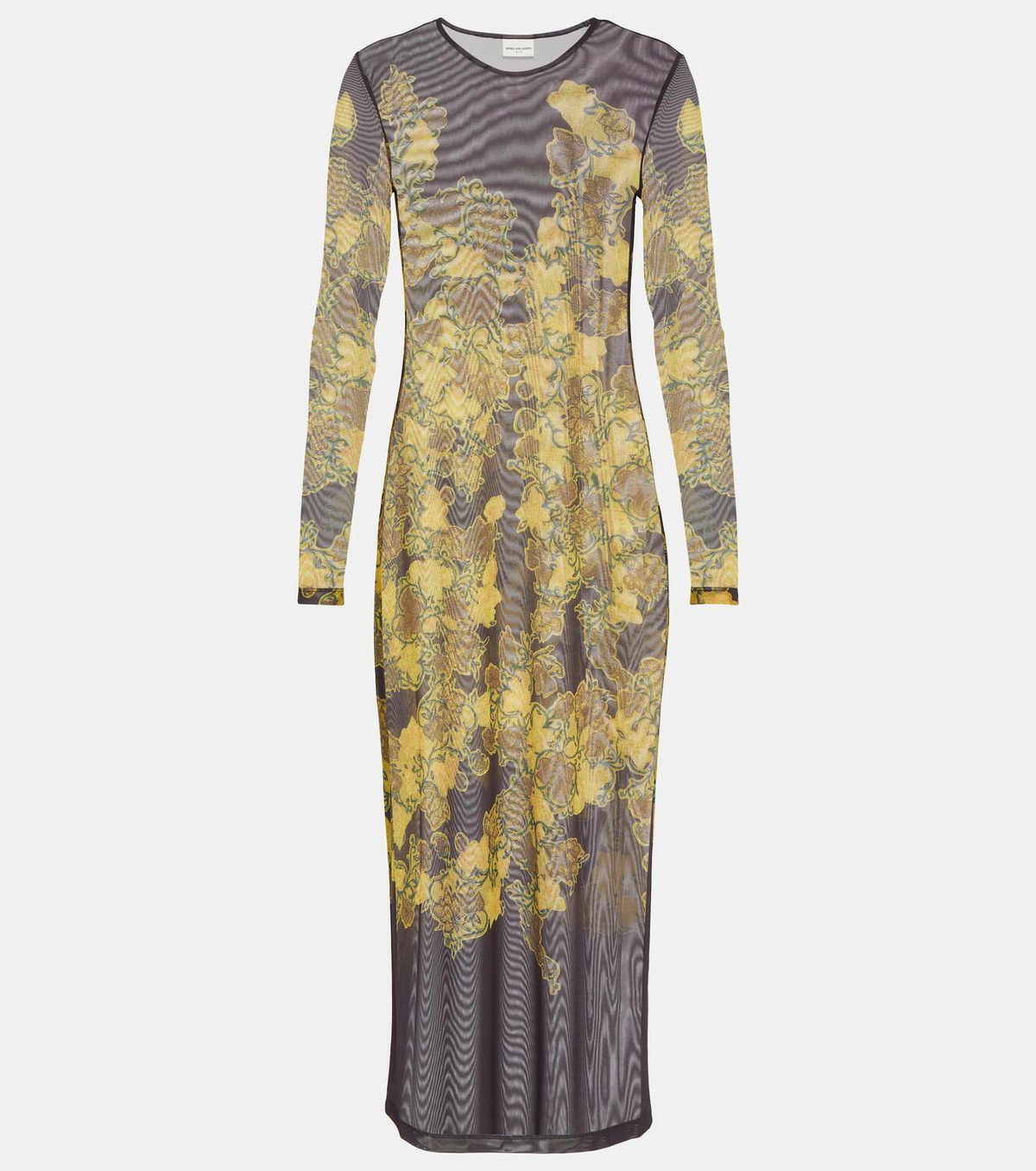 Dries Van Noten Floral mesh midi dress Dries Van Noten