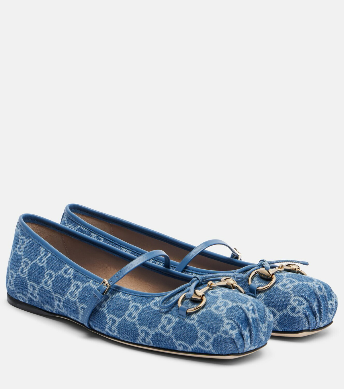 Gucci Gucci Horsebit GG denim ballet flats