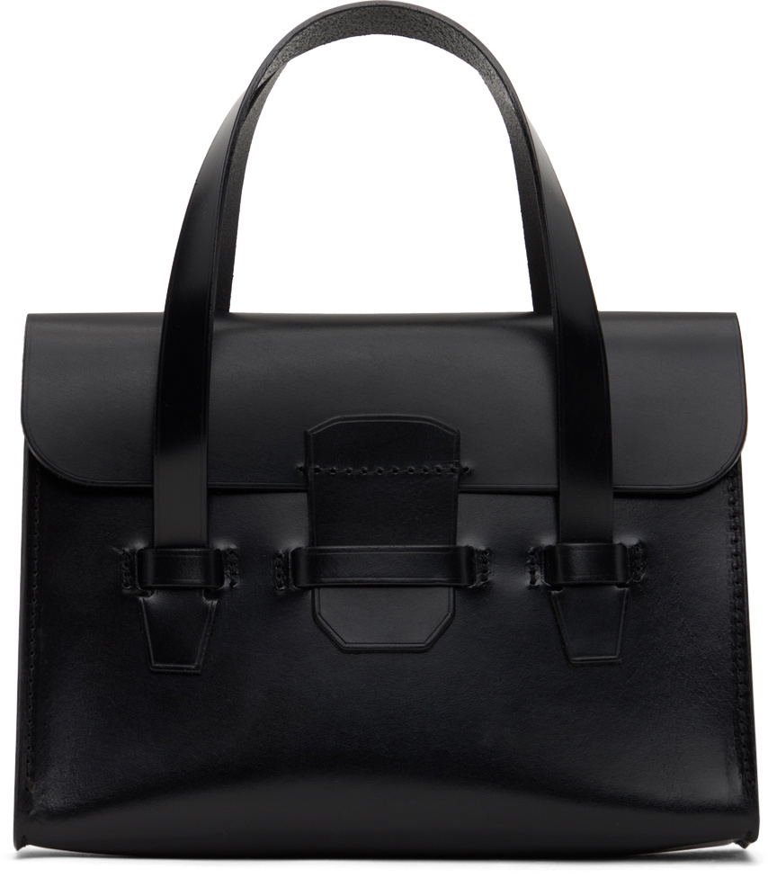 バッグ BLACK COMME des GARCONS HANDLE HAND BAG Comme des Garçons Comme des Garçons Leather Clasp Bag Comme