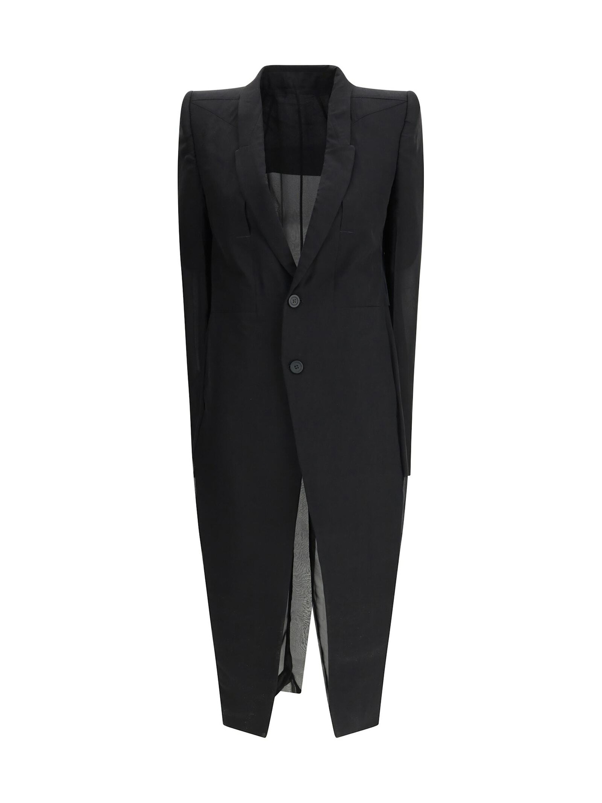 【送料&関税込】Rick Owens Tecuatl Technical Fabric Cardigan RRP€700 RICK OWENS TECUATL V Neck Snap Cardigan Size M Blue