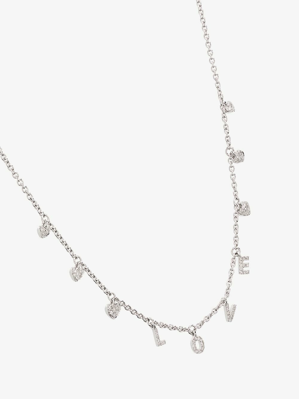 SHAY 18K White Gold Love Diamond Necklace