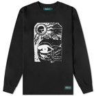 Afield Out Men's Long Sleeve Manifest T-Shirt in Black