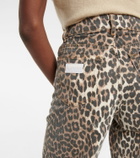 Ganni - Stary leopard-print barrel-leg jeans
