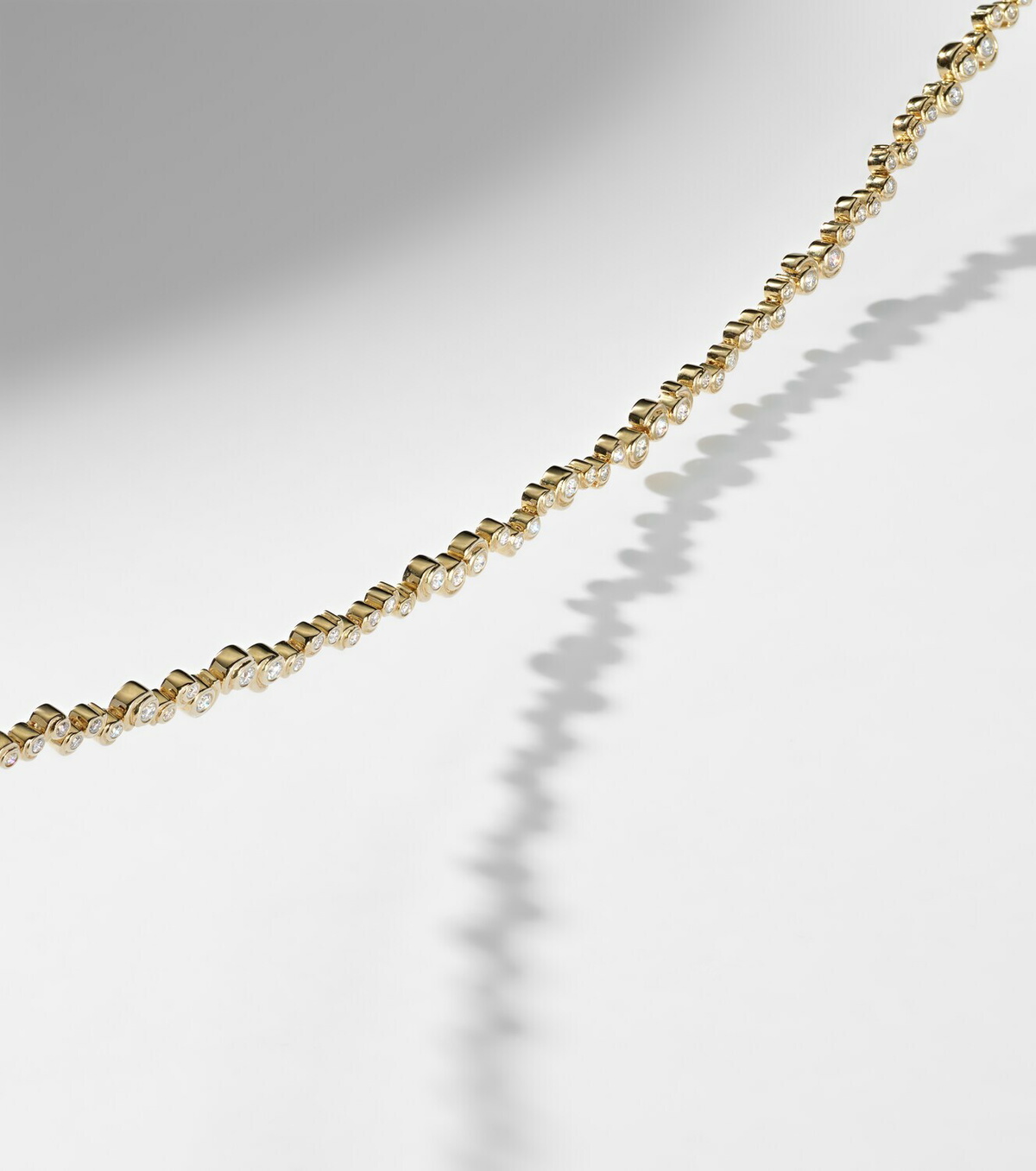 Yvonne Léon Collier Riviere Escargots 9kt gold necklace with diamonds